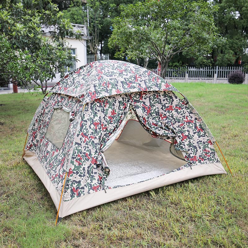 Red Camouflage Oxford Quick Support Tent 205B